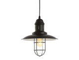 Deere 12" Adjustable Iron/Glass Cage Light LED Pendant - JONATHAN Y