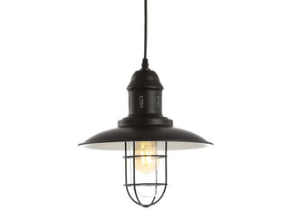 Deere 12" Adjustable Iron/Glass Cage Light LED Pendant - JONATHAN Y