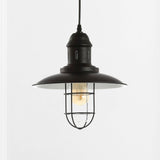 Deere 12" Adjustable Iron/Glass Cage Light LED Pendant - JONATHAN Y