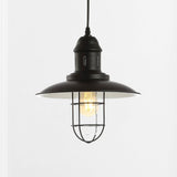 Deere 12" Adjustable Iron/Glass Cage Light LED Pendant - JONATHAN Y