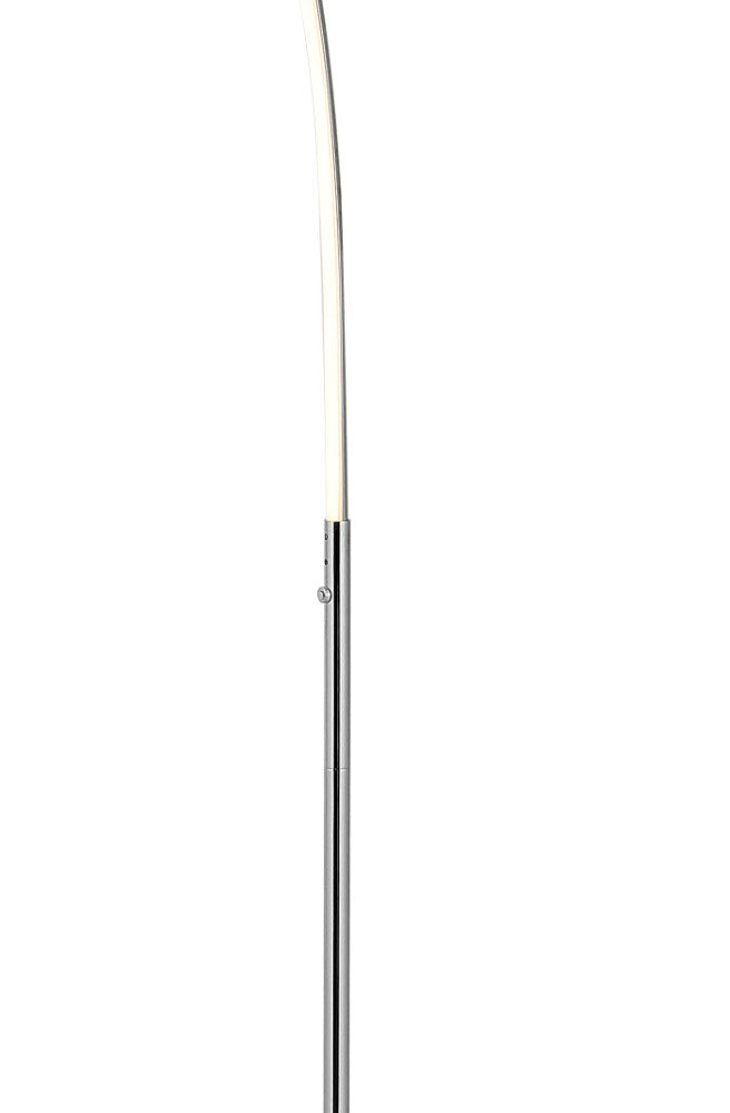 Curva 64" Metal Minimalist Modern LED Integrated Floor Lamp - JONATHAN Y