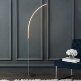 Curva 64" Metal Minimalist Modern LED Integrated Floor Lamp - JONATHAN Y