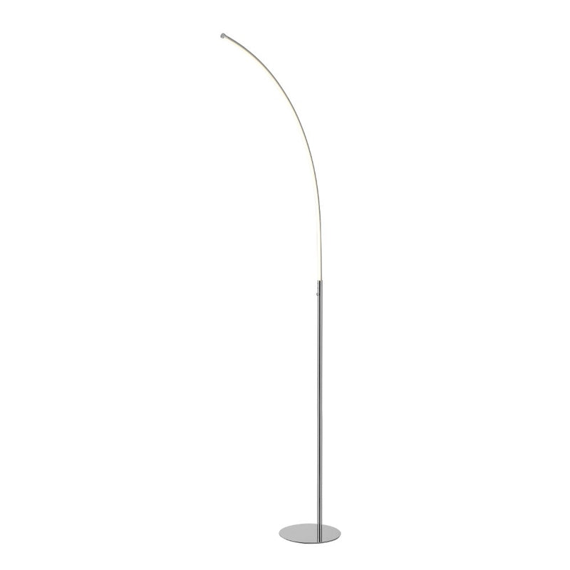 Curva 64" Metal Minimalist Modern LED Integrated Floor Lamp - JONATHAN Y