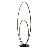 Looper 47" Metal Modern Contemporary Oval Dimmable Integrated LED Floor Lamp - JONATHAN Y