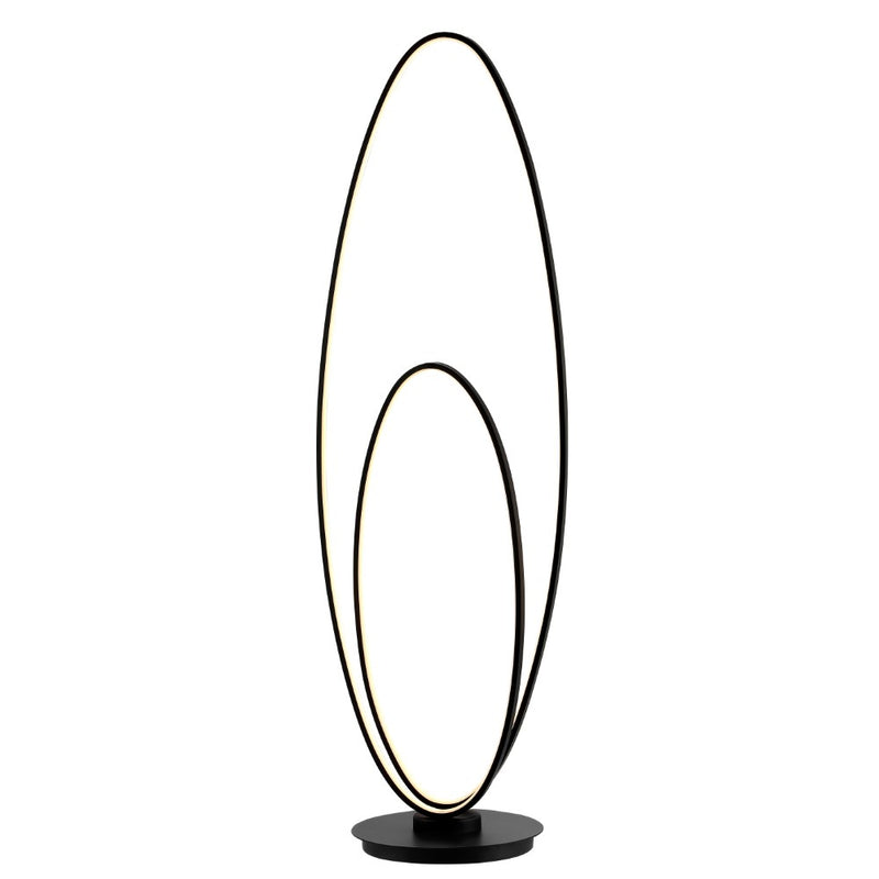Looper 47" Metal Modern Contemporary Oval Dimmable Integrated LED Floor Lamp - JONATHAN Y