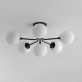 Olivier Parisian 24" Globe Modern Industrial Iron Bistro LED Semi Flush Mount