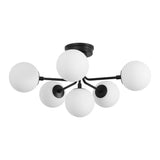 Olivier Parisian 24" Globe Modern Industrial Iron Bistro LED Semi Flush Mount