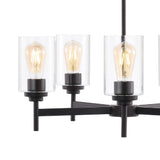Orpheus 24" Farmhouse Industrial Iron Cylinder LED Chandelier - JONATHAN Y