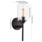 Juno Farmhouse Industrial Iron Cylinder LED Sconce