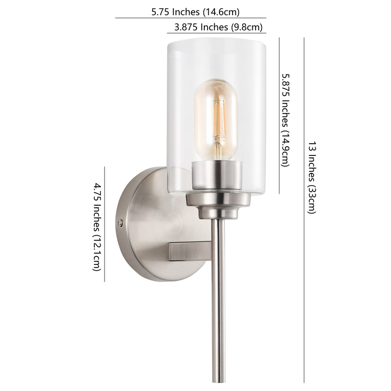 Juno Farmhouse Industrial Iron Cylinder LED Sconce