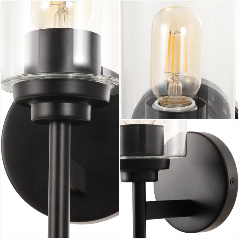 Juno Farmhouse Industrial Iron Cylinder LED Sconce