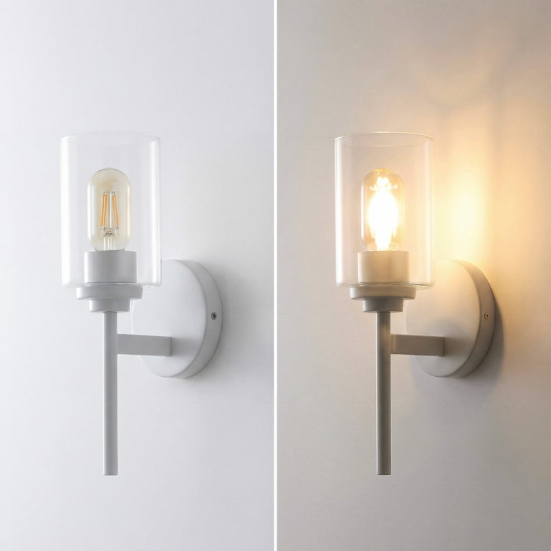 Juno Farmhouse Industrial Iron Cylinder LED Sconce