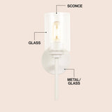 Juno Farmhouse Industrial Iron Cylinder LED Sconce