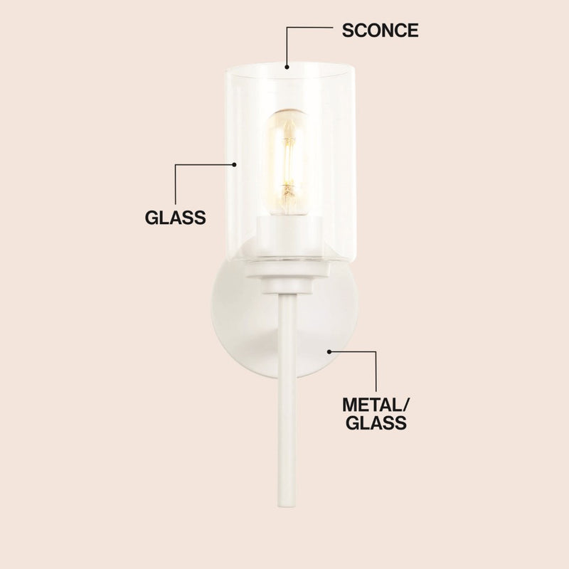 Juno Farmhouse Industrial Iron Cylinder LED Sconce