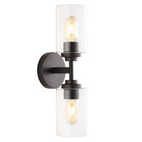 Cera Farmhouse Industrial Iron Cylinder LED Sconce - JONATHAN Y