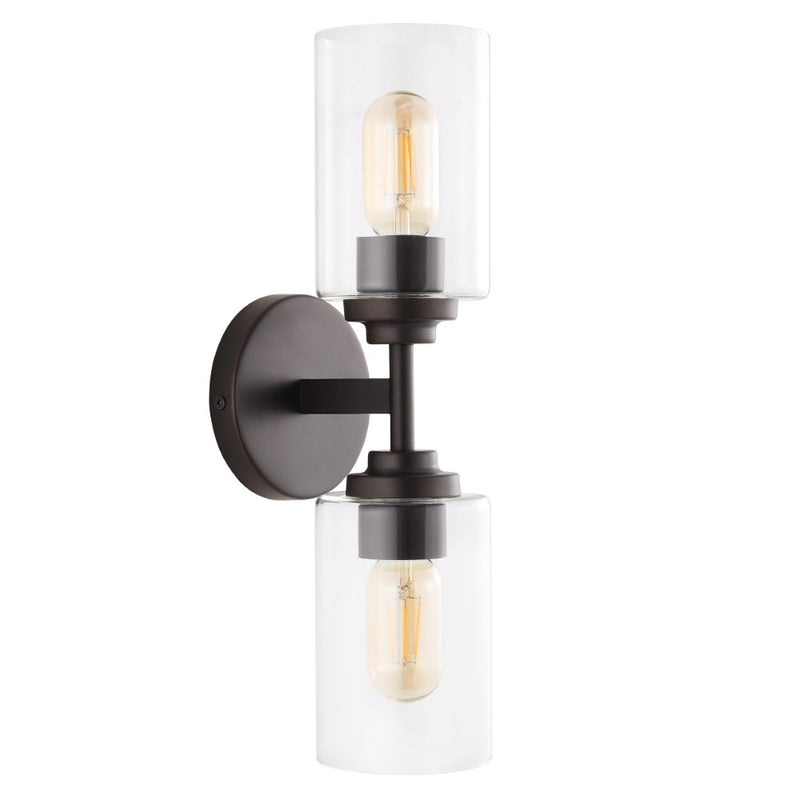 Cera Farmhouse Industrial Iron Cylinder LED Sconce - JONATHAN Y