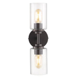 Cera Farmhouse Industrial Iron Cylinder LED Sconce - JONATHAN Y