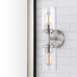 Cera Farmhouse Industrial Iron Cylinder LED Sconce - JONATHAN Y