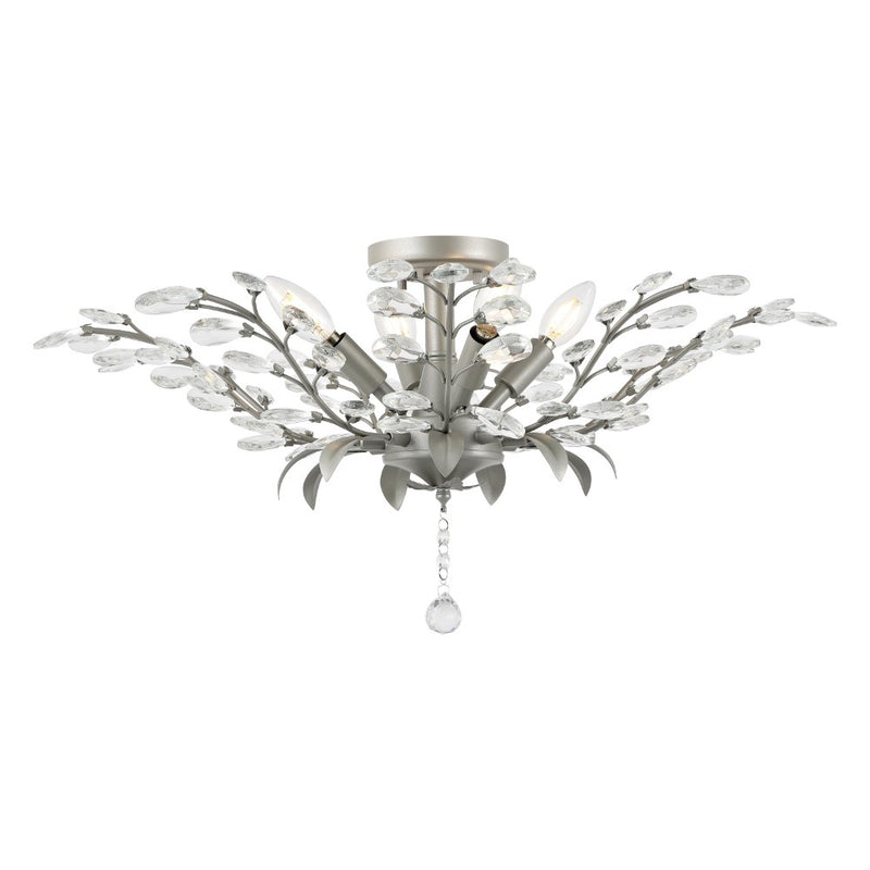 Elisana 26" ontemporary Bohemian Iron/Acrylic LED Semi Flush Mount - JONATHAN Y