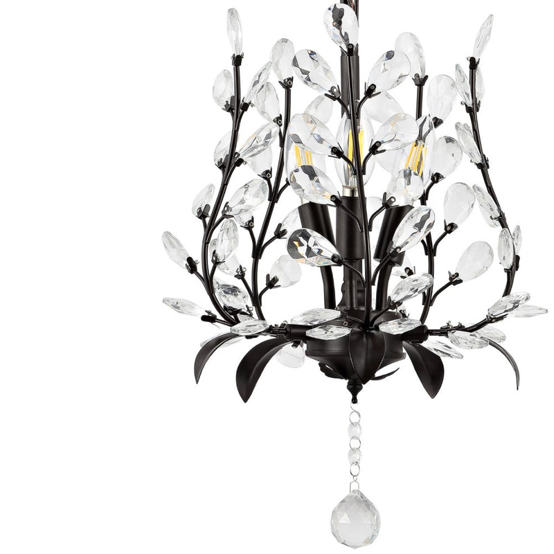 Diantha 28.5" 7-Light Contemporary Bohemian Iron/Acrylic LED Pendant - JONATHAN Y