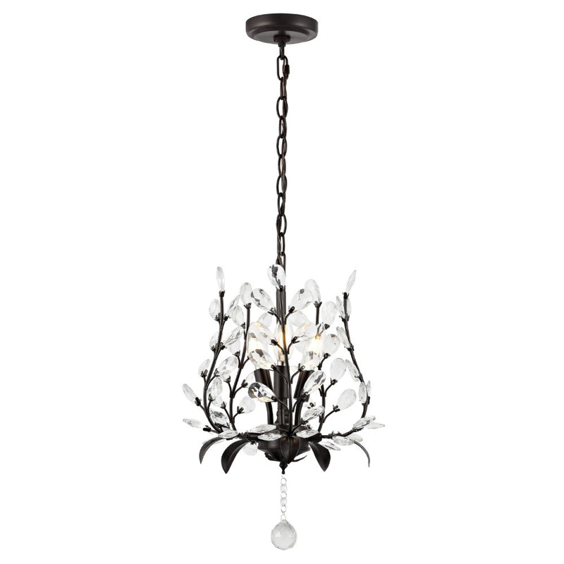 Diantha 28.5" 7-Light Contemporary Bohemian Iron/Acrylic LED Pendant - JONATHAN Y