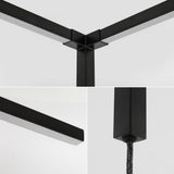 Madsen 18.25" 2-Light Modern Minimalist Iron Integrated Plug-In LED Sconce for Ceiling Corner - JONATHAN Y