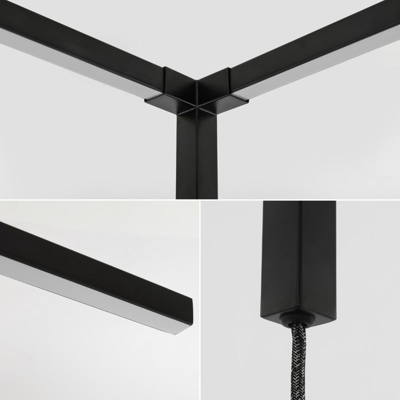 Madsen 18.25" 2-Light Modern Minimalist Iron Integrated Plug-In LED Sconce for Ceiling Corner - JONATHAN Y