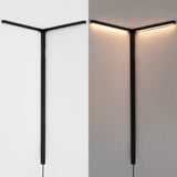 Madsen 18.25" 2-Light Modern Minimalist Iron Integrated Plug-In LED Sconce for Ceiling Corner - JONATHAN Y