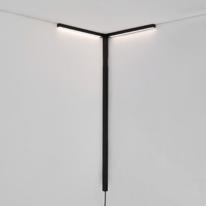 Madsen 18.25" 2-Light Modern Minimalist Iron Integrated Plug-In LED Sconce for Ceiling Corner - JONATHAN Y