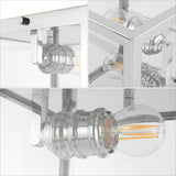 Eleanor 8" Farmhouse Industrial Square Iron/Glass Case LED Flush Mount - JONATHAN Y