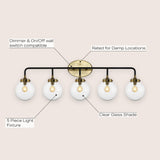 Caleb Brass Vanity Wall Sconce Clear