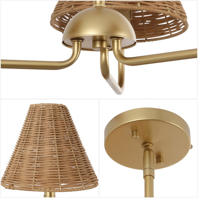 Pauline Coastal Contemporary Adjustable Swooping Arm Candle-Style Metal LED Chandelier