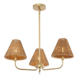 Pauline Coastal Contemporary Adjustable Swooping Arm Candle-Style Metal LED Chandelier