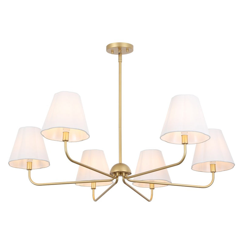 Pauline Coastal Contemporary Adjustable Swooping Arm Candle-Style Metal LED Chandelier