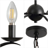 Shana Grand Modern Transitional Adjustable Sculptural Wavy Arm Candle-Style Metal LED Chandelier