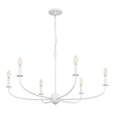 Ainsley Grand Traditional Farmhouse Adjustable Swooping Arm Candle-Style Metal LED Chandelier