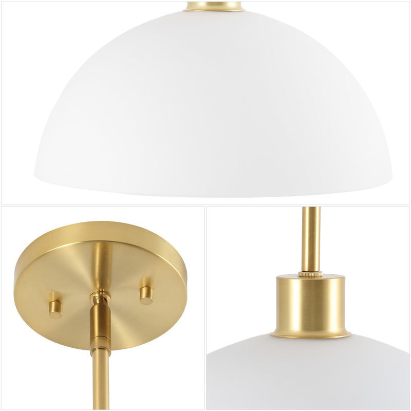 Solene Modern Contemporary Adjustable Metal/Glass Dome LED Pendant