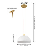 Solene Modern Contemporary Adjustable Metal/Glass Dome LED Pendant