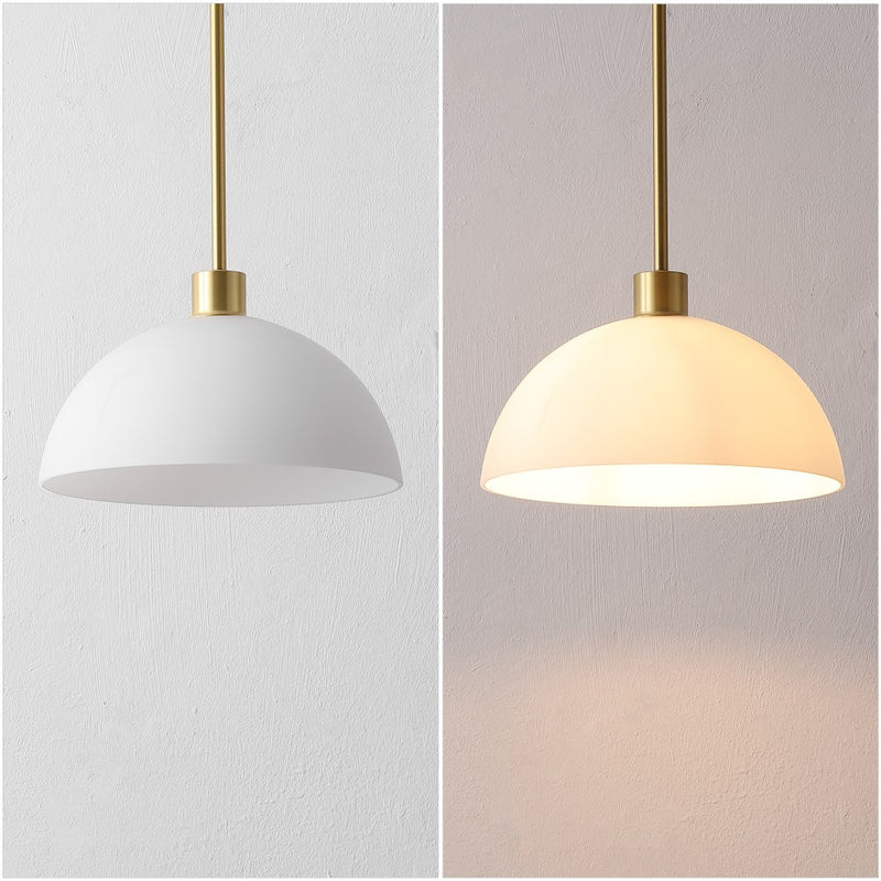 Solene Modern Contemporary Adjustable Metal/Glass Dome LED Pendant