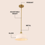 Solene Modern Contemporary Adjustable Metal/Glass Dome LED Pendant