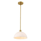 Solene Modern Contemporary Adjustable Metal/Glass Dome LED Pendant