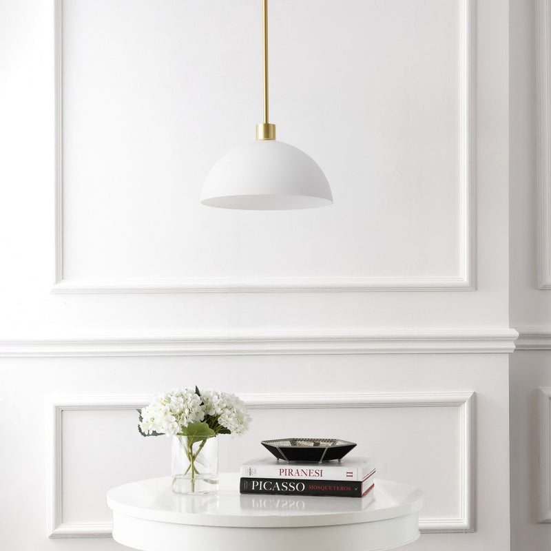 Solene Modern Contemporary Adjustable Metal/Glass Dome LED Pendant