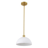 Solene Modern Contemporary Adjustable Metal/Glass Dome LED Pendant