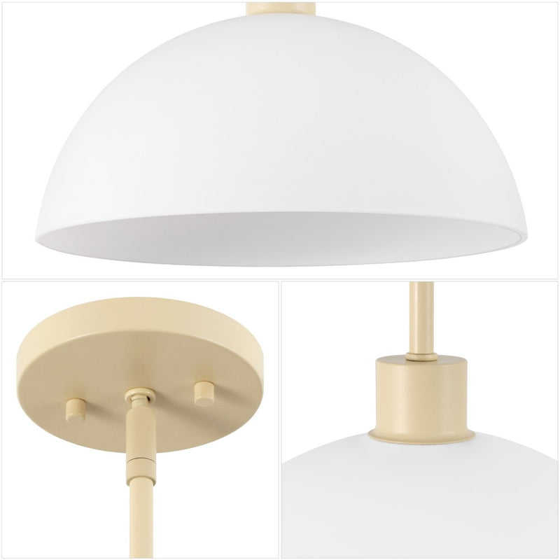 Solene Modern Contemporary Adjustable Metal/Glass Dome LED Pendant