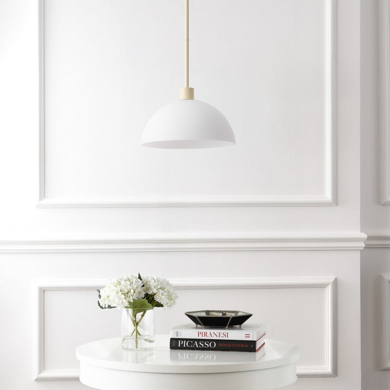 Solene Modern Contemporary Adjustable Metal/Glass Dome LED Pendant