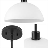 Solene Modern Contemporary Adjustable Metal/Glass Dome LED Pendant