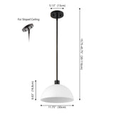 Solene Modern Contemporary Adjustable Metal/Glass Dome LED Pendant