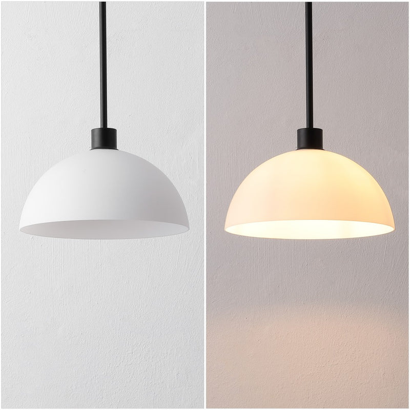 Solene Modern Contemporary Adjustable Metal/Glass Dome LED Pendant