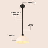 Solene Modern Contemporary Adjustable Metal/Glass Dome LED Pendant