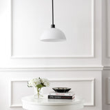 Solene Modern Contemporary Adjustable Metal/Glass Dome LED Pendant